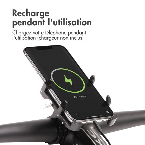imoshion Support de téléphone en aluminium pour vélo - Léger - Universel - Noir