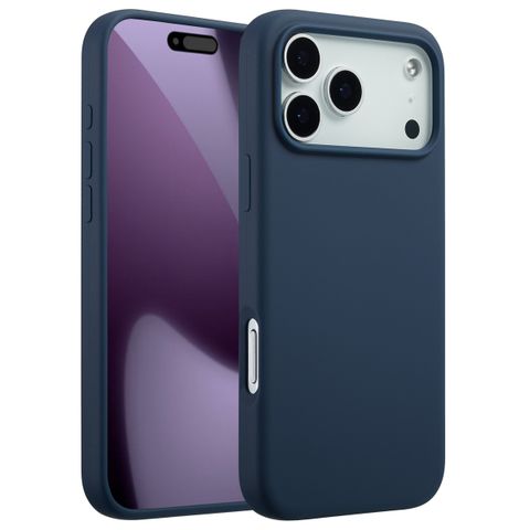 Accezz Coque Liquid Silicone avec MagSafe Apple iPhone 17 Pro Max - Bleu foncé
