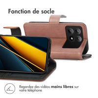 imoshion Étui de télephone portefeuille de luxe Xiaomi Poco X6 Pro - Marron