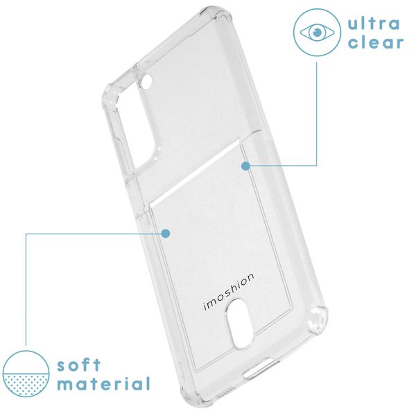 imoshion Coque silicone avec support de passe Samsung Galaxy S21 Plus - Transparent