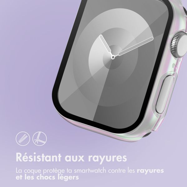 imoshion Coque rigide brillante à couverture complète Apple Watch 7 / 8 / 9 - 45 mm - Pearlescent