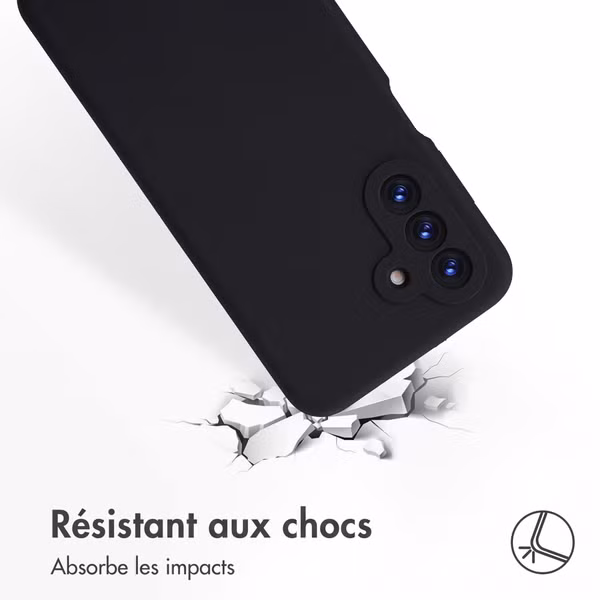 Accezz Coque Liquid Silicone Samsung Galaxy A18 (4G) - Noir