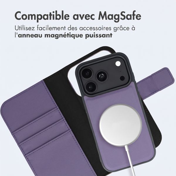 imoshion Étui portefeuille luxe 2-en-1 amovible Apple iPhone 18 Pro / 17 Pro - Lilas