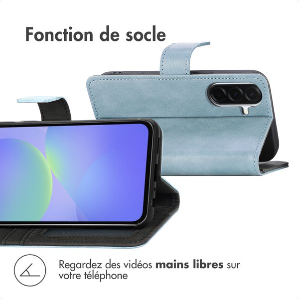 imoshion Étui de télephone portefeuille de luxe Samsung Galaxy A57 (5G) - Bleu clair