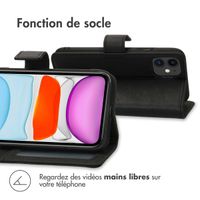 imoshion Étui de télephone portefeuille de luxe Apple iPhone 11 - Noir
