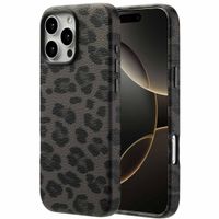 Selencia Coque Sabi imprimé panthère avec MagSafe Apple iPhone 16 Pro Max - Midnight Black