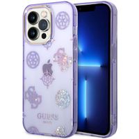 Guess Coque Peony Glitter Apple iPhone 14 Pro Max - Lila