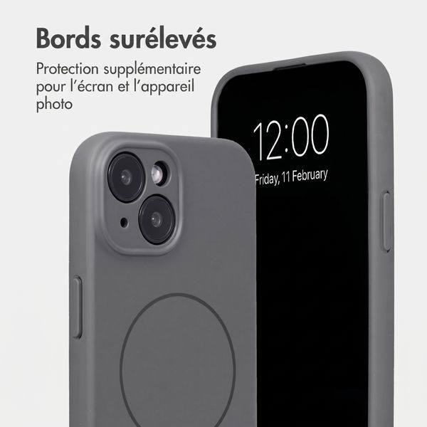 Accezz Coque Grip avec MagSafe Apple iPhone 13 - Gris
