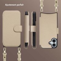 Selencia Étui Riva avec MagSafe et cordon de téléphone Apple iPhone 17 - Beige