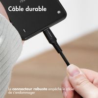 imoshion Mini chargeur de voiture lot de charge rapide - 2 ports - USB-A Quick Charge - USB-C Power Delivery - 60 Watts - Noir + Câble USB-A vers USB-C tressé - 0,5 mètre - Noir
