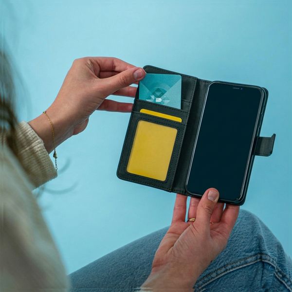 imoshion Étui de télephone portefeuille de luxe Samsung Galaxy A42 - Noir