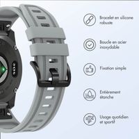 imoshion Bracelet QuickFit® Line en silicone  - Connexion Garmin 20 mm - Gris