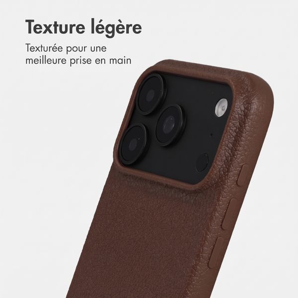 imoshion Coque arrière Texture Apple iPhone 18 Pro / 17 Pro - Marron foncé