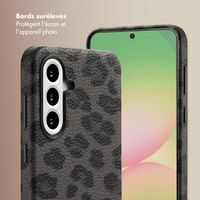 Selencia Coque Sabi imprimé panthère avec MagSafe Samsung Galaxy A56 - Midnight Black