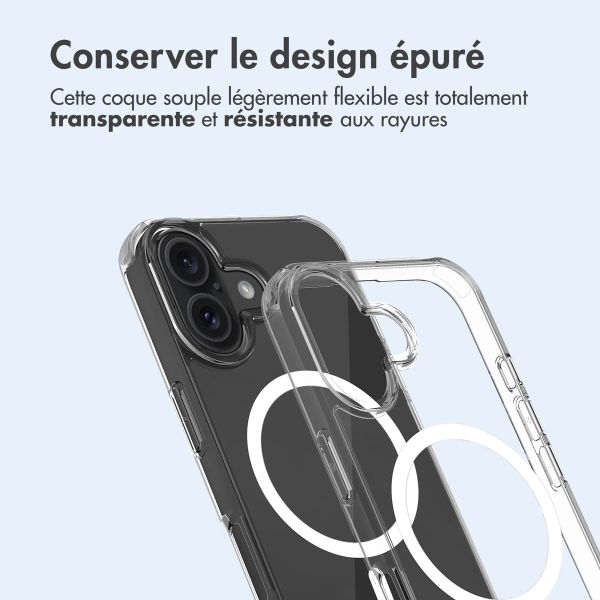 imoshion Coque arrière de protection avec MagSafe Apple iPhone 16 Plus - Transparent