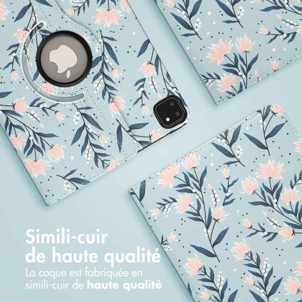 imoshion Coque tablette Design rotatif à 360° Apple iPad Pro 11 (2022 / 2021 / 2020 / 2018) - Flowers