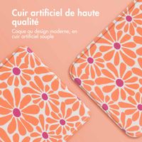 imoshion Design Slim Hard Case Sleepcover Kobo Clara Colour / BW - Orange Flowers Connect