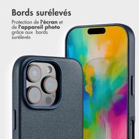 Accezz Étui de télephone portefeuille en cuir 2-en-1 avec MagSafe Apple iPhone 16 Pro - Nightfall Blue