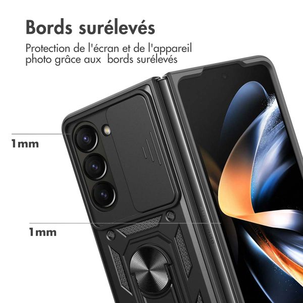 imoshion Coque arrière Rugged avec anneau Samsung Galaxy Z Fold 5 - Noir