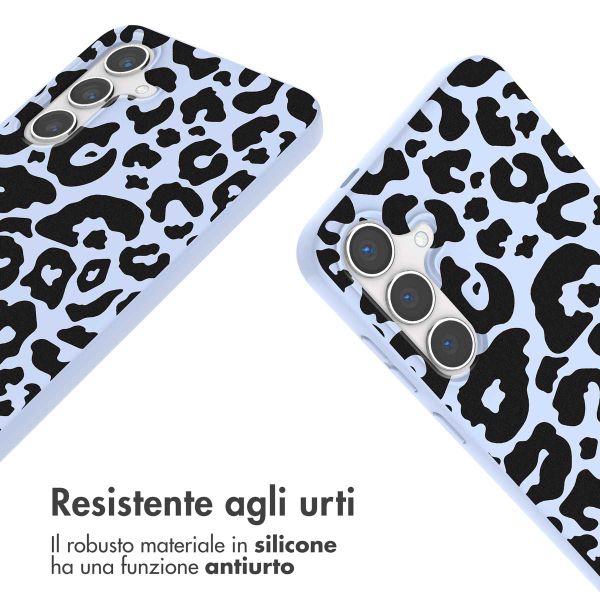 imoshion Coque design en silicone avec cordon Samsung Galaxy S24 Plus - Animal Lila