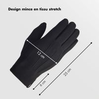 Selencia Gants Tactiles Effet Daim - Homme - Taille L - Noir