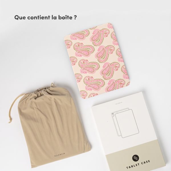 Selencia Coque tablette Vivid Apple iPad Air 11 pouces (2026) M4 / (2025) M3 / (2024) M2 / Air 5 (2022) / Air 4 (2020) - Paisley Blush