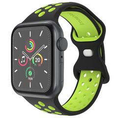 imoshion Bracelet Sport⁺ en silicone Apple Watch | 44/45/46/49 mm - Taille S/M - Black & Yellow