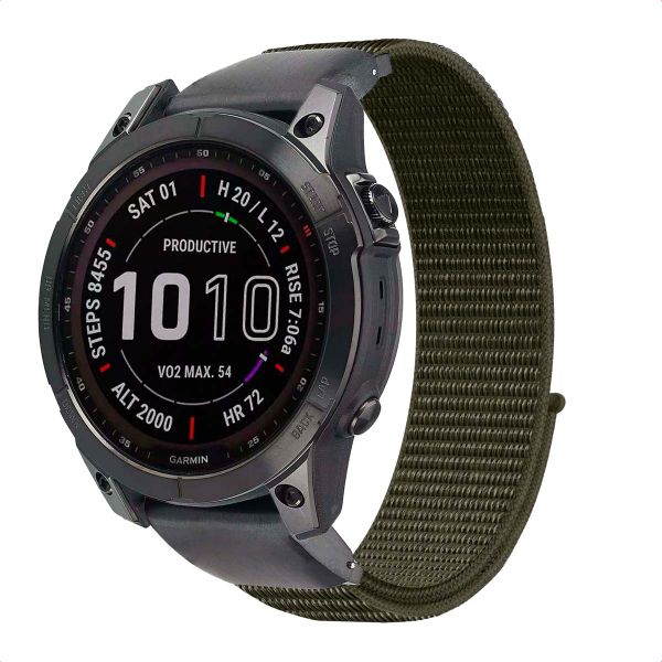 imoshion Bracelet QuickFit® en nylon  - Connexion Garmin 20 mm - Taille L/XL - Vert