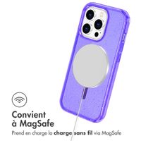 imoshion Coque Pailletée avec MagSafe Apple iPhone 14 Pro - Paillettes Violet