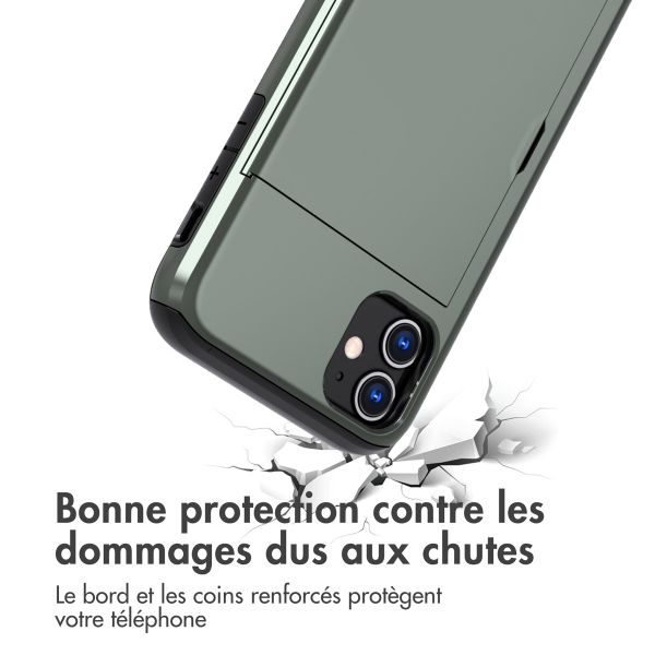imoshion Coque arrière avec porte-cartes Apple iPhone 11 - Vert foncé