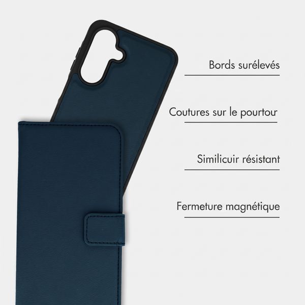 imoshion Étui portefeuille luxe 2-en-1 amovible Samsung Galaxy A26 - Bleu
