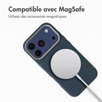 Accezz Coque arrière Mesh avec MagSafe Apple iPhone 17 Pro Max - Bleu foncé