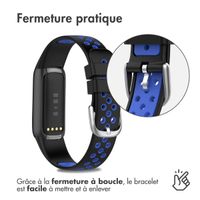 imoshion Bracelet sport silicone Fitbit Luxe - Black & Blue