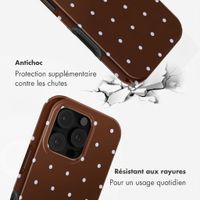 Selencia Coque arrière Vivid avec MagSafe Apple iPhone 16 Pro Max - Happy Dots Chocolate