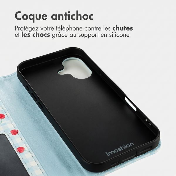imoshion Étui de télephone portefeuille Design Apple iPhone 17 - Cherry Check