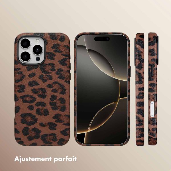 Selencia Coque Sabi imprimé panthère avec MagSafe Apple iPhone 16 Pro Max - Mocha Brown