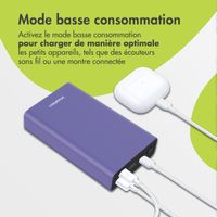 imoshion Ultra Series Aluminium Batterie externe 20.000 mAh - Charge rapide jusqu'à 33 watts - Tropical Violet