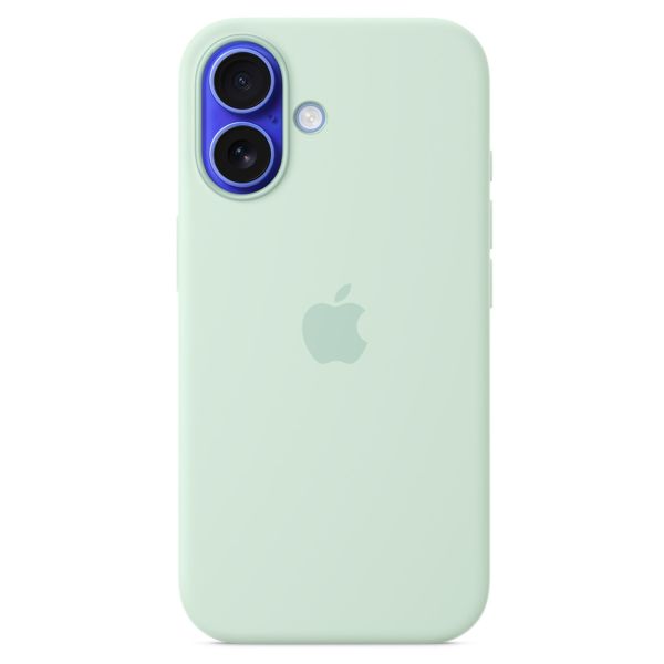 Apple Coque en silicone MagSafe Apple iPhone 16 - Aquamarine