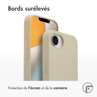 Accezz Coque Liquid Silicone avec MagSafe Apple iPhone 17e / 16e - Stone