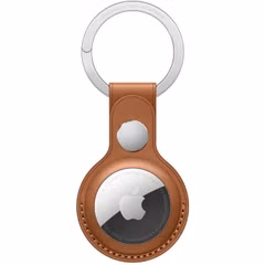 Apple Leather Key Ring Apple AirTag - Saddle Brown