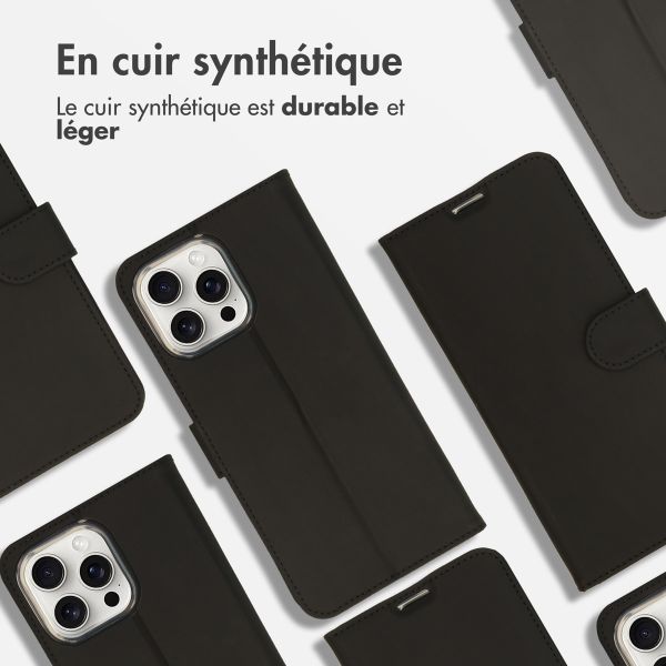 Accezz Étui de télephone Wallet Apple iPhone 16 Pro Max - Noir