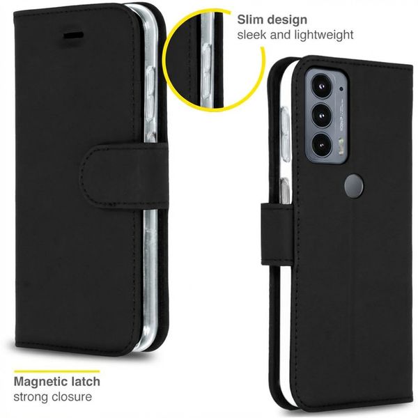Accezz Étui de télephone Wallet Motorola Edge 20 - Noir
