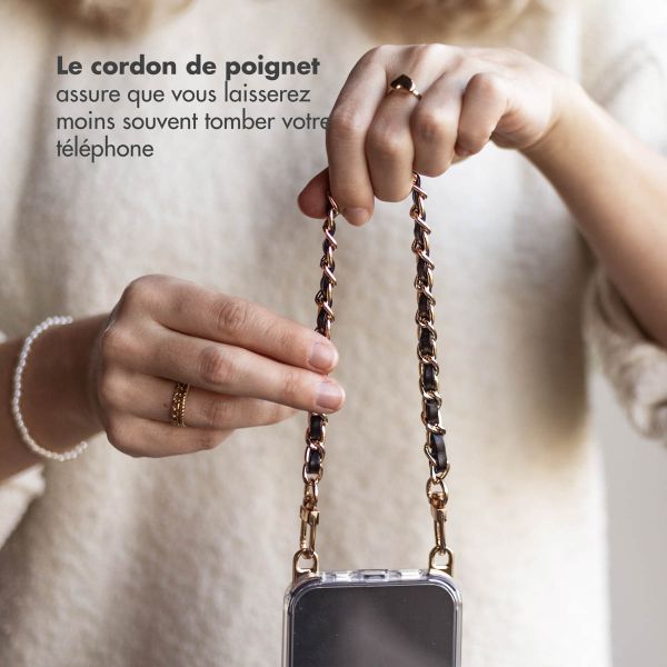 imoshion Ensemble de cordons de téléphone en cuir PU – Noir