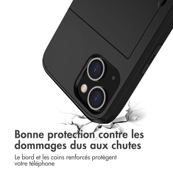 imoshion Coque arrière avec porte-cartes Apple iPhone 14 - Noir