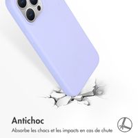Accezz Coque Liquid Silicone avec MagSafe Apple iPhone 15 Pro Max - Violet
