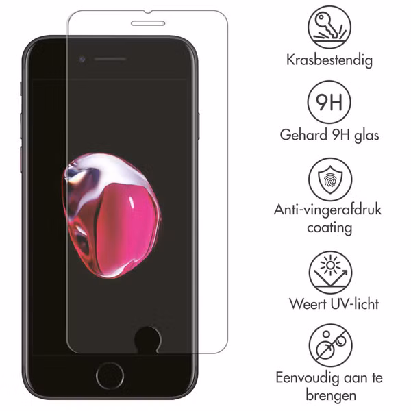Accezz Protection d'écran en verre trempé Apple iPhone SE (2022 / 2020) / 8 / 7 / 6(s)