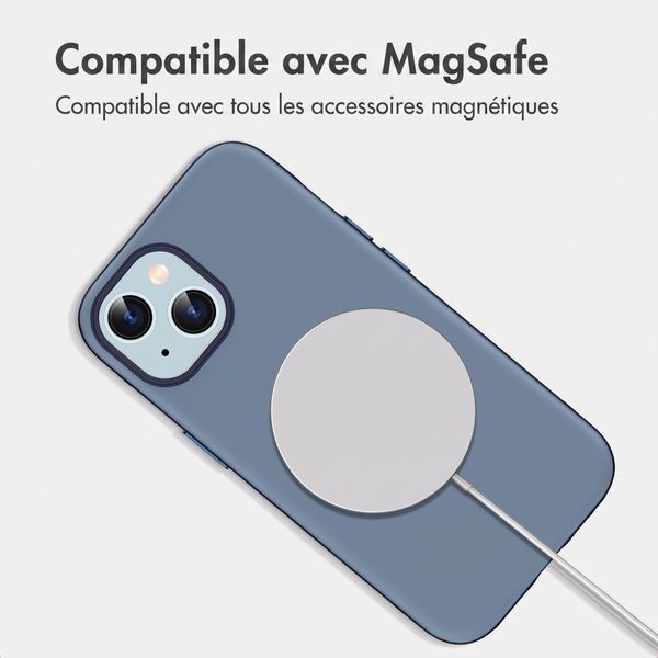 imoshion Coque arrière Color avec Thin MagSafe Ring Apple iPhone 15 - Bleu foncé
