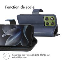 imoshion Étui de télephone portefeuille de luxe Motorola Edge 70 - Bleu foncé