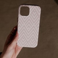 Selencia Coque arrière Vivid avec MagSafe Apple iPhone 15 - Beige Zigzag