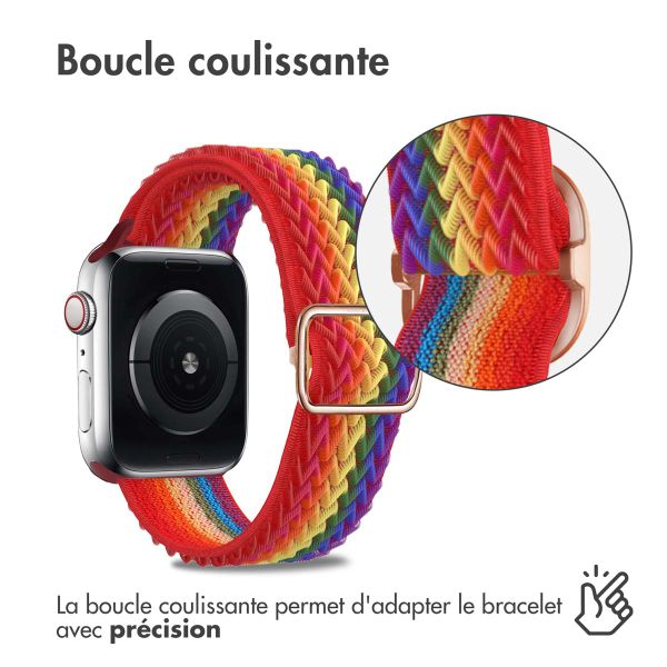 imoshion Bracelet en nylon élastique Apple Watch | 38/40/41/42 mm - Rainbow